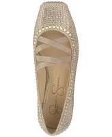 Jessica Simpson Women's Otessa Rhinestone Mary-Jane Ballet Flats