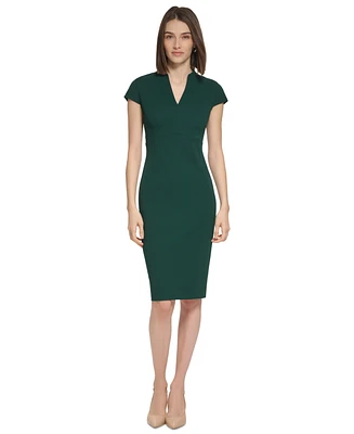 Calvin Klein Petite Short-Sleeve Sheath Dress