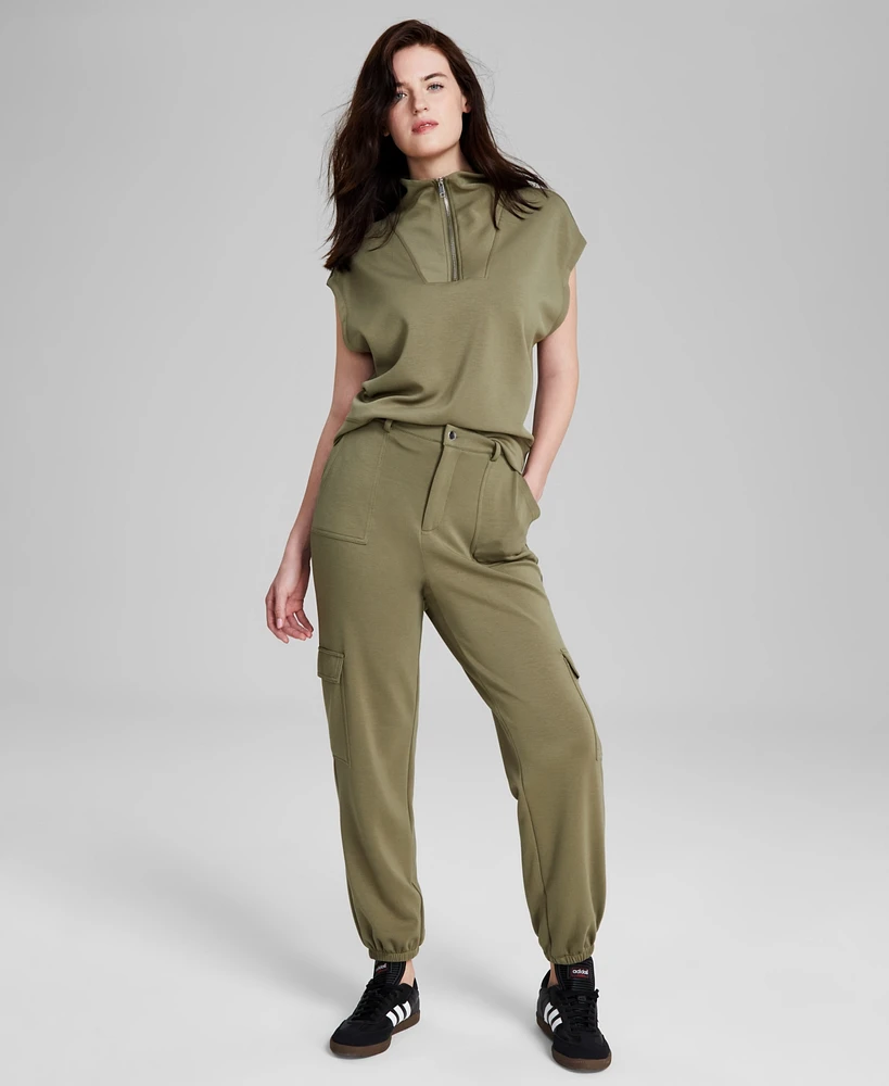 And Now This Women's Scuba Cargo Joggers, Created for Macy's