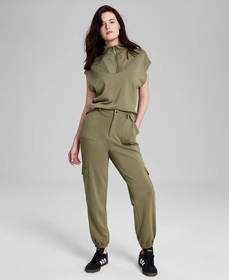 And Now This Women's Scuba Cargo Joggers, Created for Macy's