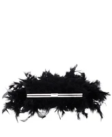 Nina All Over Feather Frame Clutch