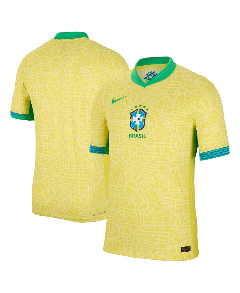 Nike Men's Yellow Brazil National Team 2024 Home Match Authentic Jersey