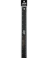 Jam Paper Strong Aluminum Ruler - 12" - Metal Ruler with Non-Skid Cork Backing