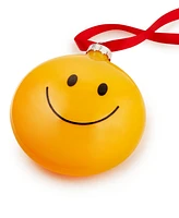 Holiday Lane Retro Holiday Yellow Smiley Face Ornament, Created for Macy's