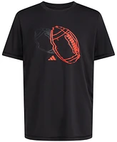 adidas Big Boys Aeroready Short-Sleeve Football Logo Graphic Sport T-Shirt