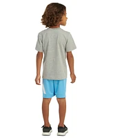 adidas Little Boys Essential Heather Football T-Shirt & Shorts, 2 Piece Set