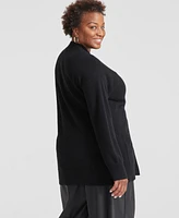 Charter Club Plus Cashmere Button-Front Cardigan, Created for Macy's