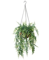 National Tree Company 21 Fern Leaves Hanging Basket