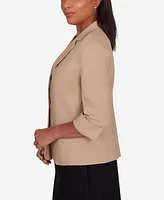 Alfred Dunner Women's featuring long sleeves Classic Fit Jacket