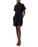 French Connection Women's Era Poplin Short-Sleeve Romper