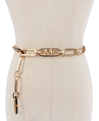 Michael Kors Women's Logo Chain Belt with Resin Link