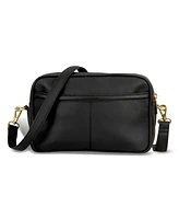 Champs Leather Double-Zip Shoulder Bag