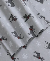 Holiday Print Heavyweight Flannel Extra Deep Pocket Full Sheet Set