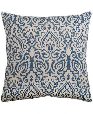 Rizzy Home Damask Polyester Filled Decorative Pillow, 22" x