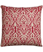 Rizzy Home Damask Polyester Filled Decorative Pillow, 22" x