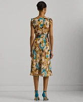 Lauren Ralph Lauren Women's Floral Empire-Waist A-Line Dress, Regular & Petite