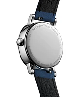 Longines Women's Swiss Elegant Moonphase Blue Leather Strap Watch 30mm