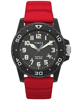 Timex Men's Main Street Quartz Red Silicone Strap 42mm Round Watch