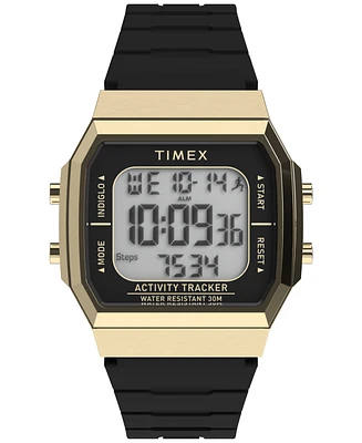 Timex Unisex Activity Tracker Digital Silicone Strap 40mm Octagonal Watch