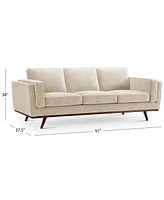 Abbyson Living Venice 91" Modern Fabric Sofa