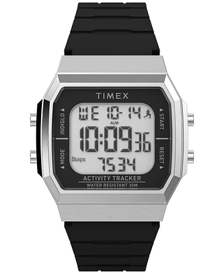 Timex Unisex Activity Tracker Digital Silicone Strap 40mm Octagonal Watch