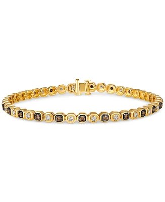 Le Vian Chocolate Diamond & Nude Diamond Hexagon Link Tennis Bracelet (1