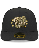 New Era Men's Black Washington Nationals 2024 Armed Forces Day Low Profile 59FIFTY Fitted Hat