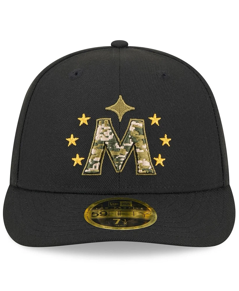 New Era Men's Black Minnesota Twins 2024 Armed Forces Day Low Profile 59FIFTY Fitted Hat