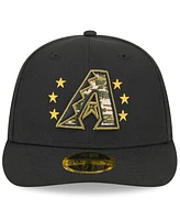 New Era Men's Black Arizona Diamondbacks 2024 Armed Forces Day Low Profile 59FIFTY Fitted Hat