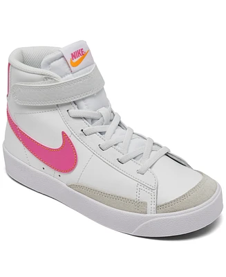 Nike Little Girls' Blazer Mid '77 Fastening Strap Casual Sneakers from Finish Line