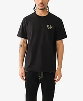 True Religion Men's Short Sleeve Relaxed Overseam Puff Tee