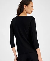 Kasper Twist-Neck Top