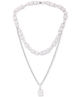 Guess Crystal 18" Layered Pendant Necklace