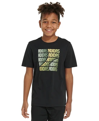 adidas Big Boys Warp Wall Graphic T-Shirt