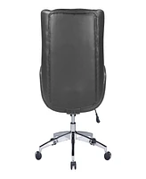 Office Star Blanchard Office Chair in Black Leatherette Upholstery