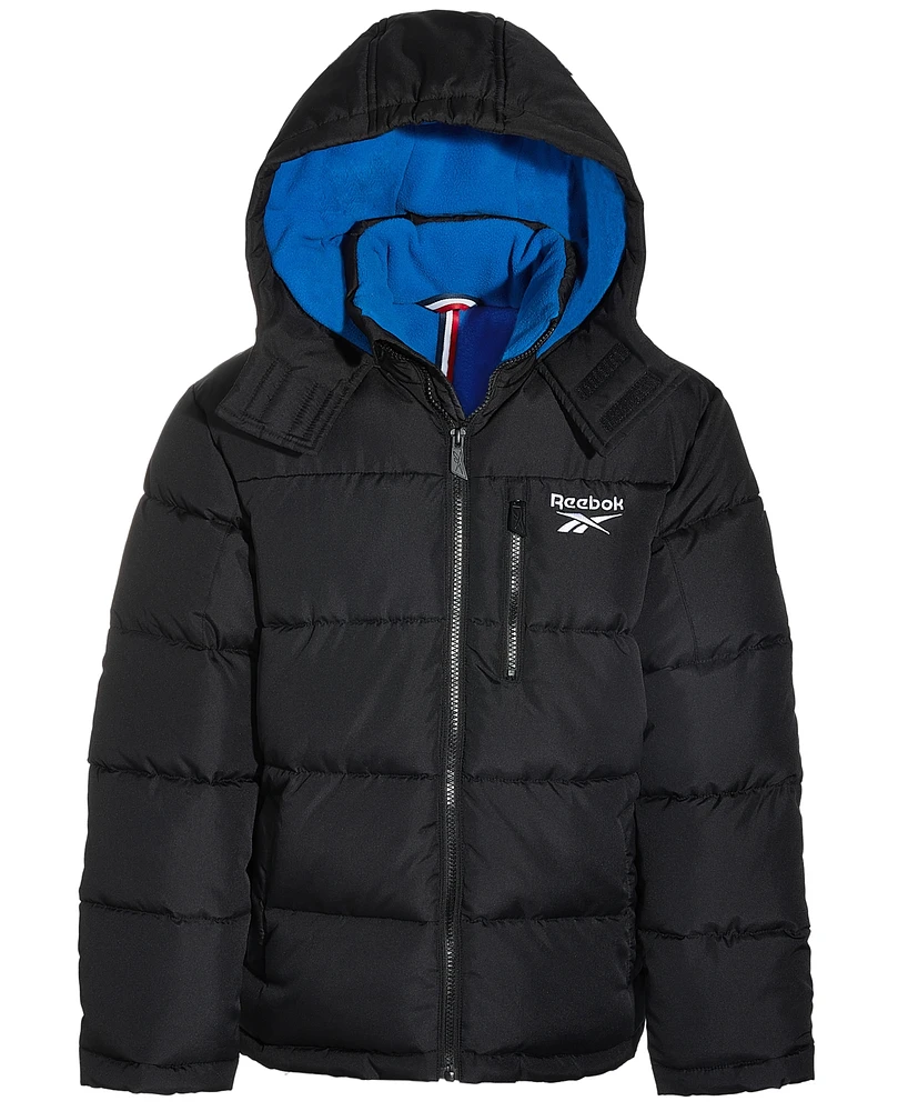 Reebok Toddler & Little Boys Quilted Full-Zip Hooded Puffer Jacket