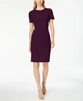 Calvin Klein Women's Round-Neck Short-Sleeve Sheath Dress