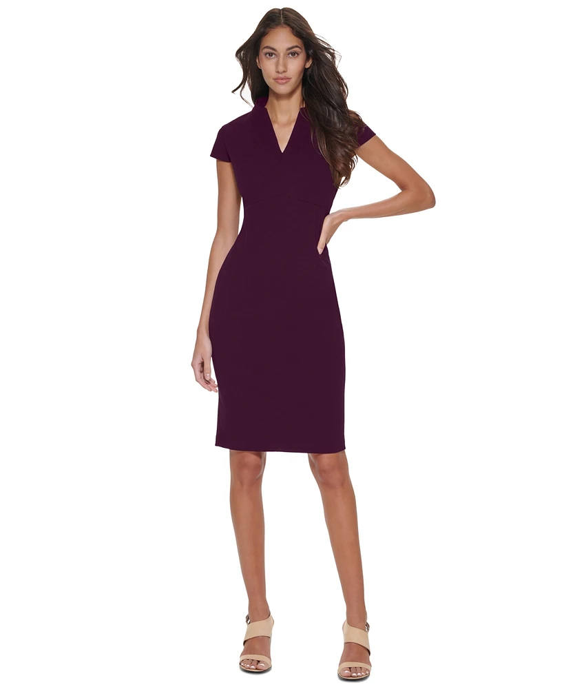 Calvin Klein Petite Short-Sleeve Sheath Dress | MainPlace Mall