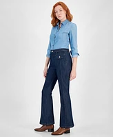 Tommy Hilfiger Women's Seamed Flare-Leg Denim Jeans