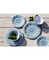 Blue Fontana 12 Piece Dinnerware Set, Service for 4