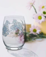 Fiesta Botanical Floral 15-Ounce Stemless Wine Glass Set of 4