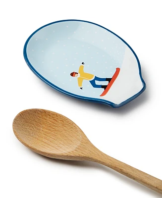 The Cellar Snowboarder Stoneware Spoon Rest, Created for Macy's