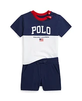 Polo Ralph Lauren Baby Boys Logo Cotton Jersey Tee and Short Set