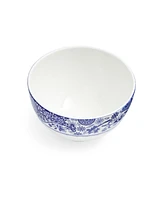 Spode Blue Italian Brocato 6" Rice Bowl, Set of 4