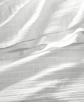 Oake Organic Cotton Check Matelasse 3-Pc. Comforter Set, King, Exclusively at Macy's