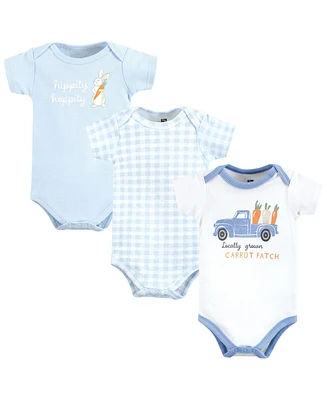 Hudson Baby Baby Boys Hudson Cotton Bodysuits, 3Pk