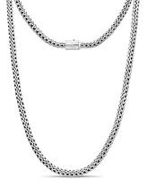 Devata Dragon Bone Round 5mm Chain Necklace in Sterling Silver