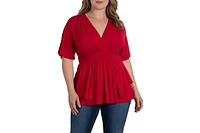 Kiyonna Plus Size Promenade Jersey Top