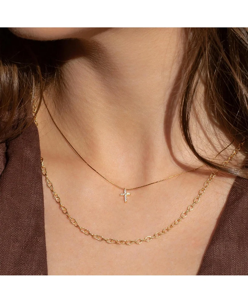 Bearfruit Jewelry Sterling Silver 18k Gold Plated Lizzy Small Chain Necklace