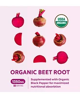 Healths Harmony Organic Beet Root Tablets, Super Antioxidant and Nitrate Supplement for Athletic Performance and Stamina, Health's Harmony